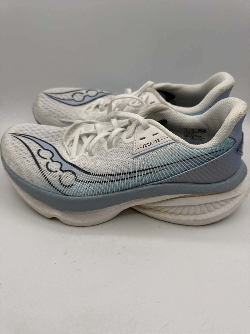 Saucony Azura Women's 8.5 White and Light Blue Performance Running S1 - Picture 3 of 6